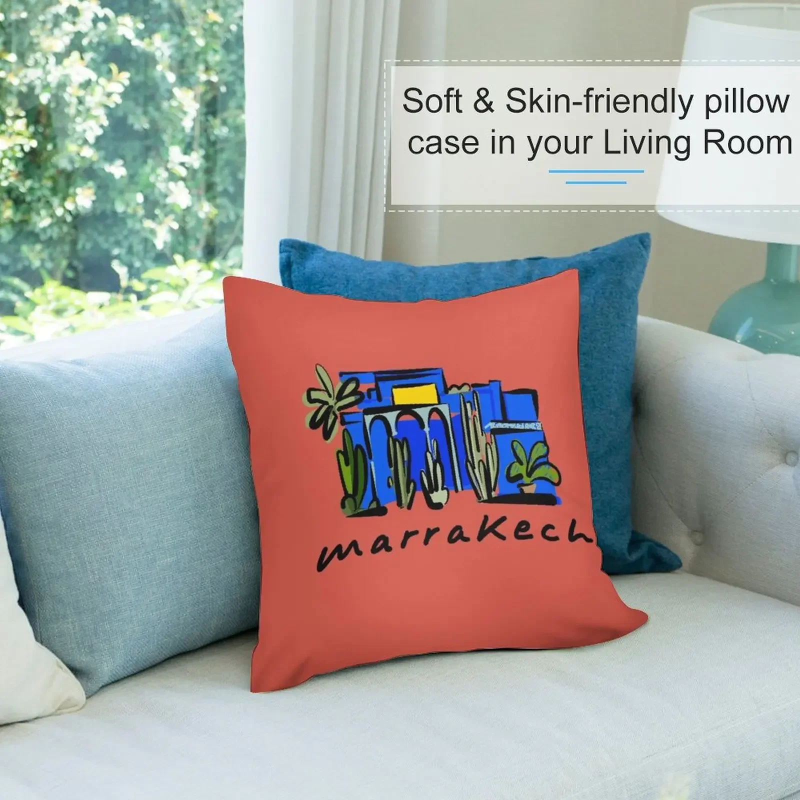 Наволочка Jardin Majorelle Marrakech с логотипом аниме-девушкой