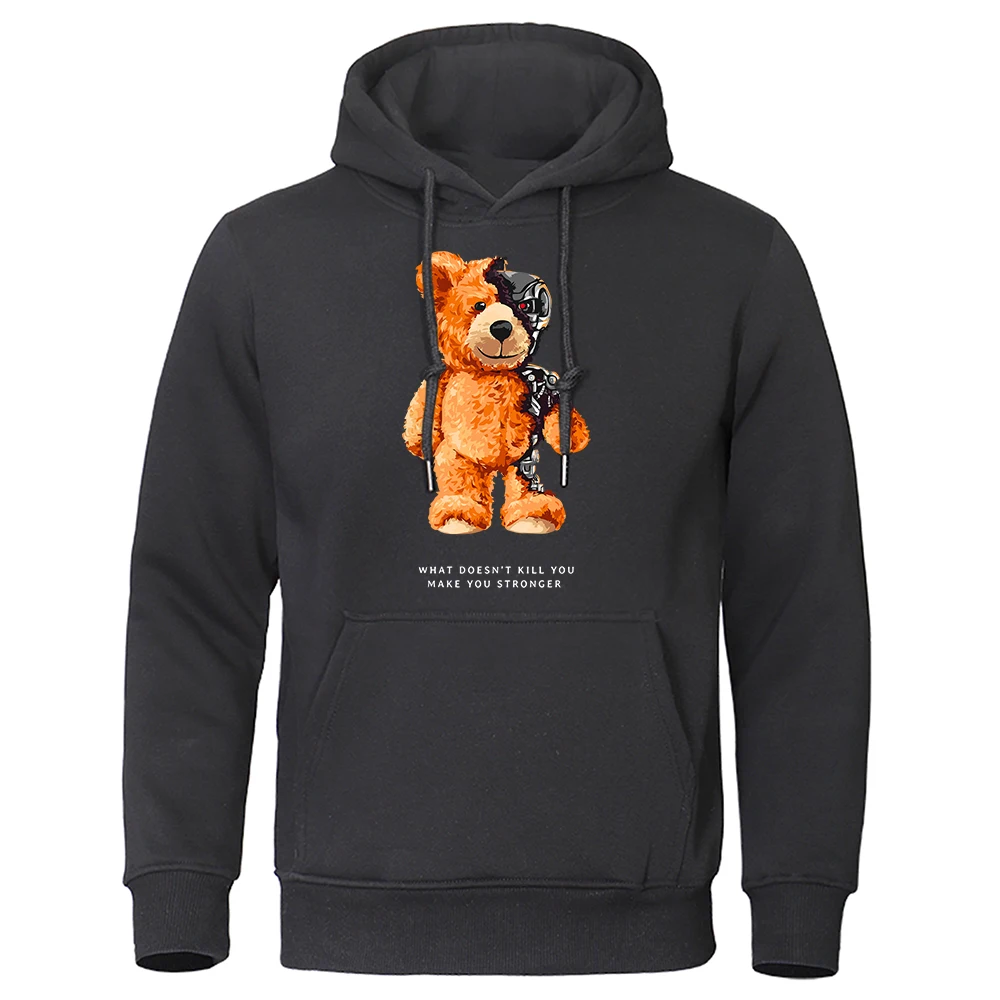 

2023 Teddy Bear Men's and Women's Hoodie Funny Clothing Loose Plus Size Sports Hoodie Y2K Street Casual Men's Hoodie