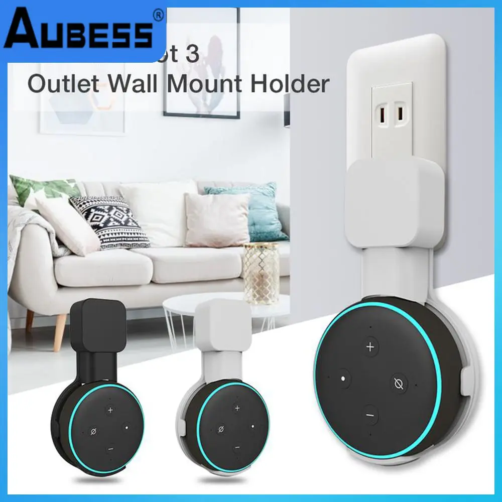

Outlet Wall Mount Hanger Holder Stand Space Saving For Alexa Echo Dot 3rd Generation And Other Round Voice Assistants