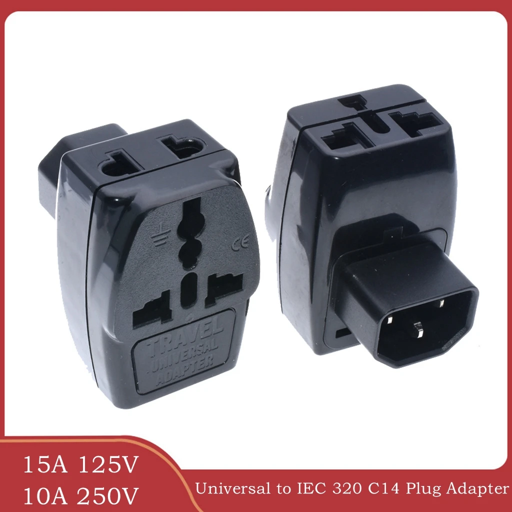 Универсальный адаптер для штепсельной вилки IEC 320 C14 3 в 1, безопасный затвор, принимаем мировую штепсельную вилку APC UPS PDU 320 C13 к C14, штепсельная вилка мира 3 способа