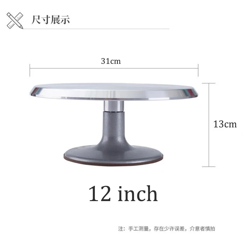 

Table Steel Stainless Tools Turntable Sale Cake Cake Rotating 304 Decorating Turntable 8/12inch Decorating Baking Manual Hot
