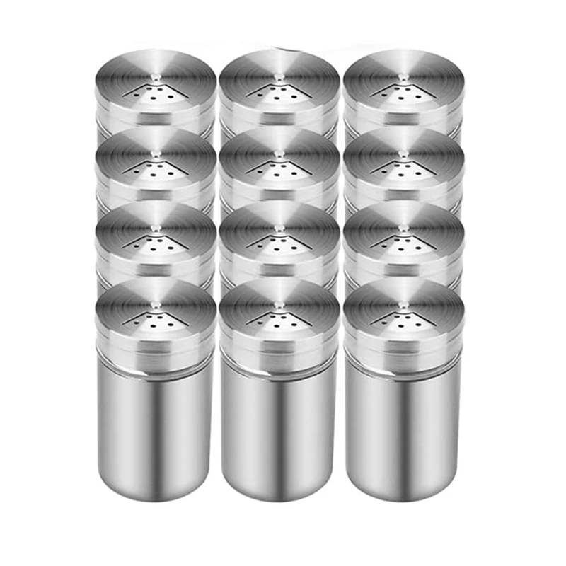 

Spice Shakers, Spice Jars Container, Glass Spice Jars With Viewing Window, 3 Scattering Sizes For Kitchen Accessories