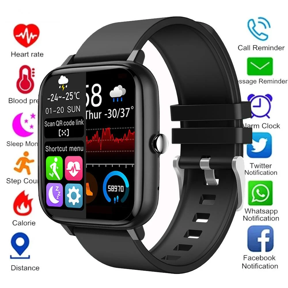 

2023 Смарт-часы для мужчин и женщин с пульсометром, фитнес-трекер, часы с Bluetooth, звонки, водонепроницаемые спортивные Смарт-часы для Android IOS