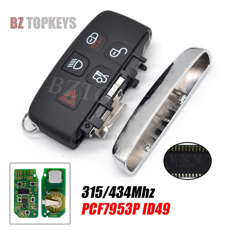 Умный Автомобильный ключ передатчик fob 5 кнопок ID49Chip для Jaguar XF XJ XL БЕСКЛЮЧЕВОЙ