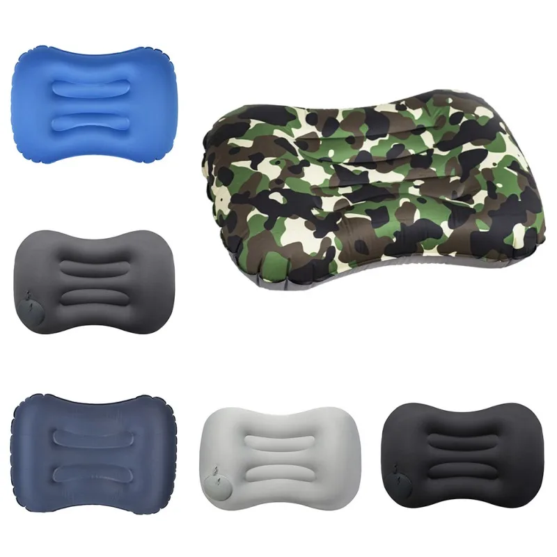 

Outdoor Inflatable Travel Pillows Cover Set Pillow Travel Air Pillow Neck Camping Sleeping Gear Fast Portable Press to Inflate