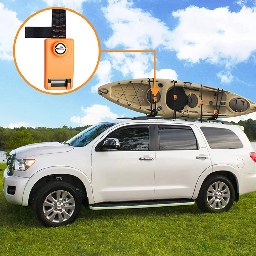 

Lockable Tie Roof Rack Straps For Heavy Duty Kayak Boards 3 Meter Binding Rope With Metal Cam Buckle 2022 New