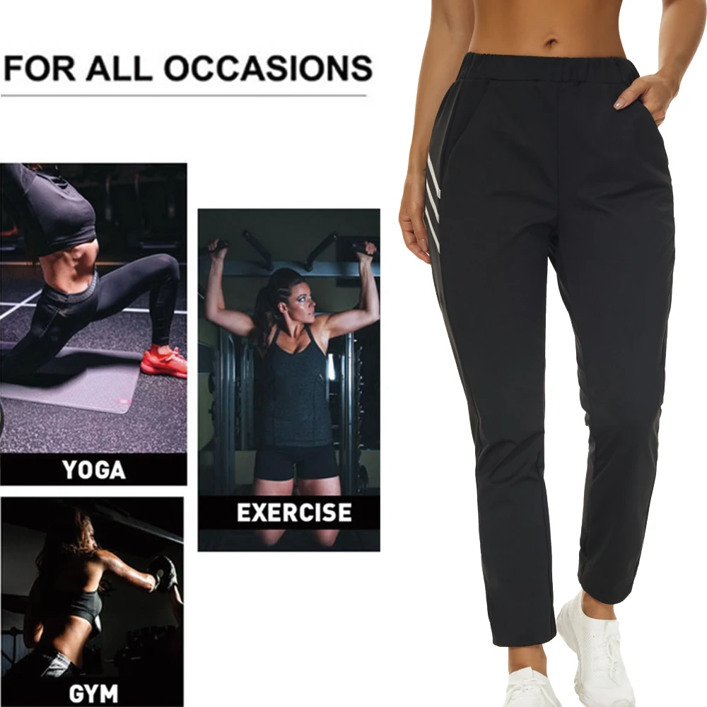 LAZAWG Sauna Leggings for Women Weight Loss Pants Sweating Trousers Fat Burner Ladies Body Shaper Fitness Wear Sports Running