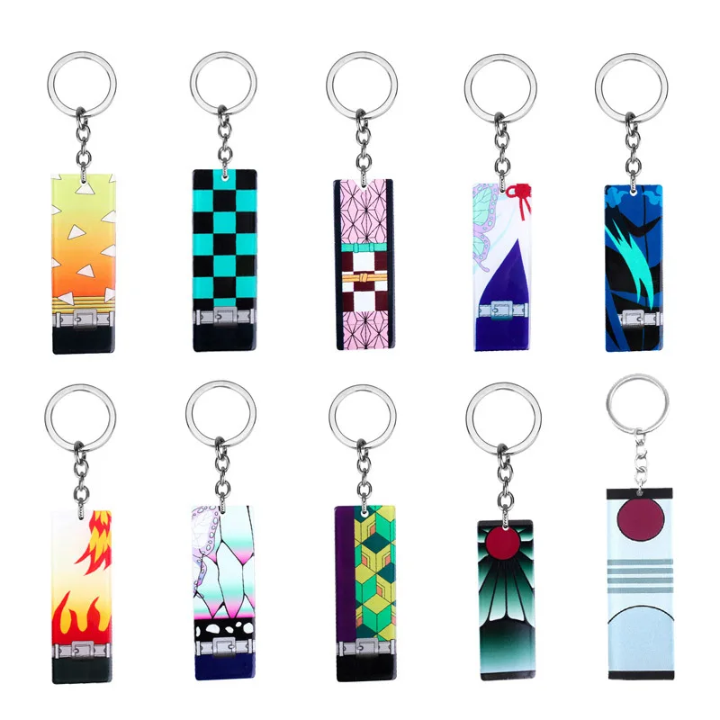 Брелок для ключей японский аниме брелок с рассекающим демонов акриловая фигурка