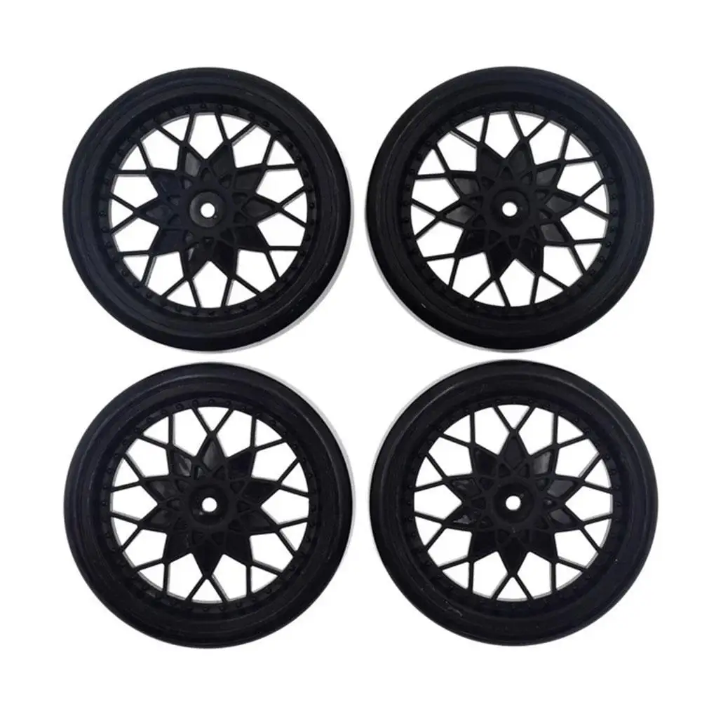 

4 Pieces of Upgrade Wheel Rim Wheel Hubs Rubber Tires Simulation Drift Tires RC Car DIY Modified Tires RC Auto Parts Accessories