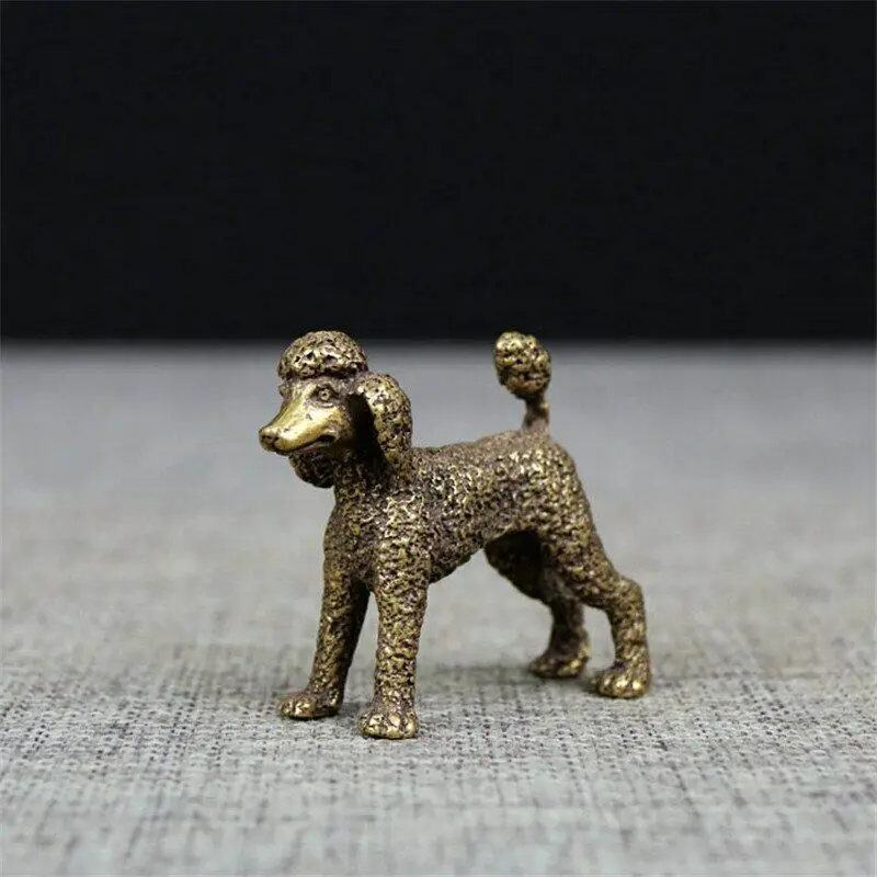 

Pure Copper Cute Poodle Statue Feng Shui Ornament Statue