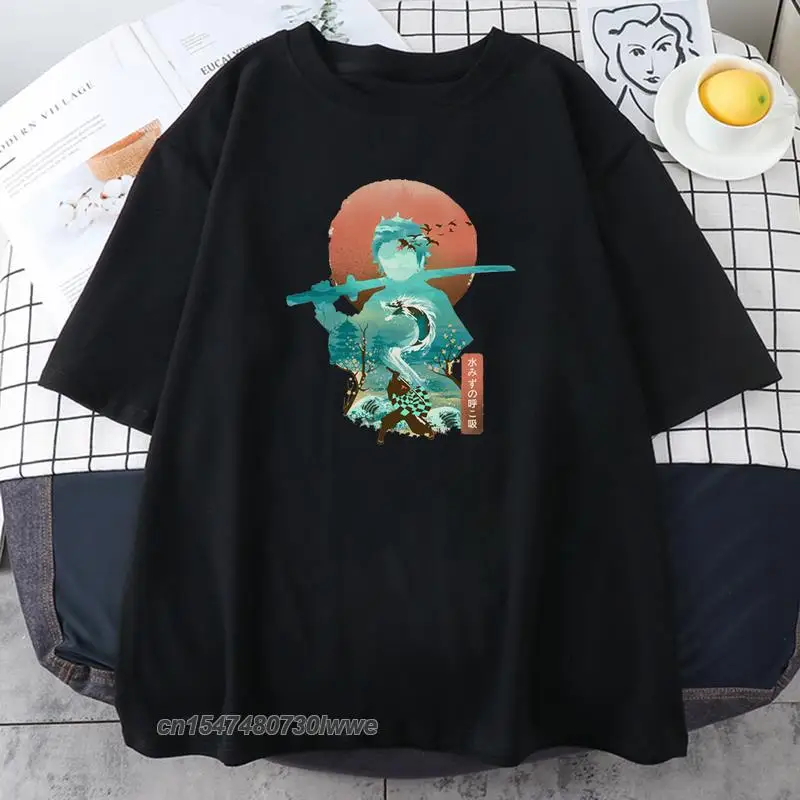 

Anime Demon Slayer Printing Women's Tee Shirts Oversize Round Neck Clothes Style T Shirts 100% Cotton Casual Women's Tshirts