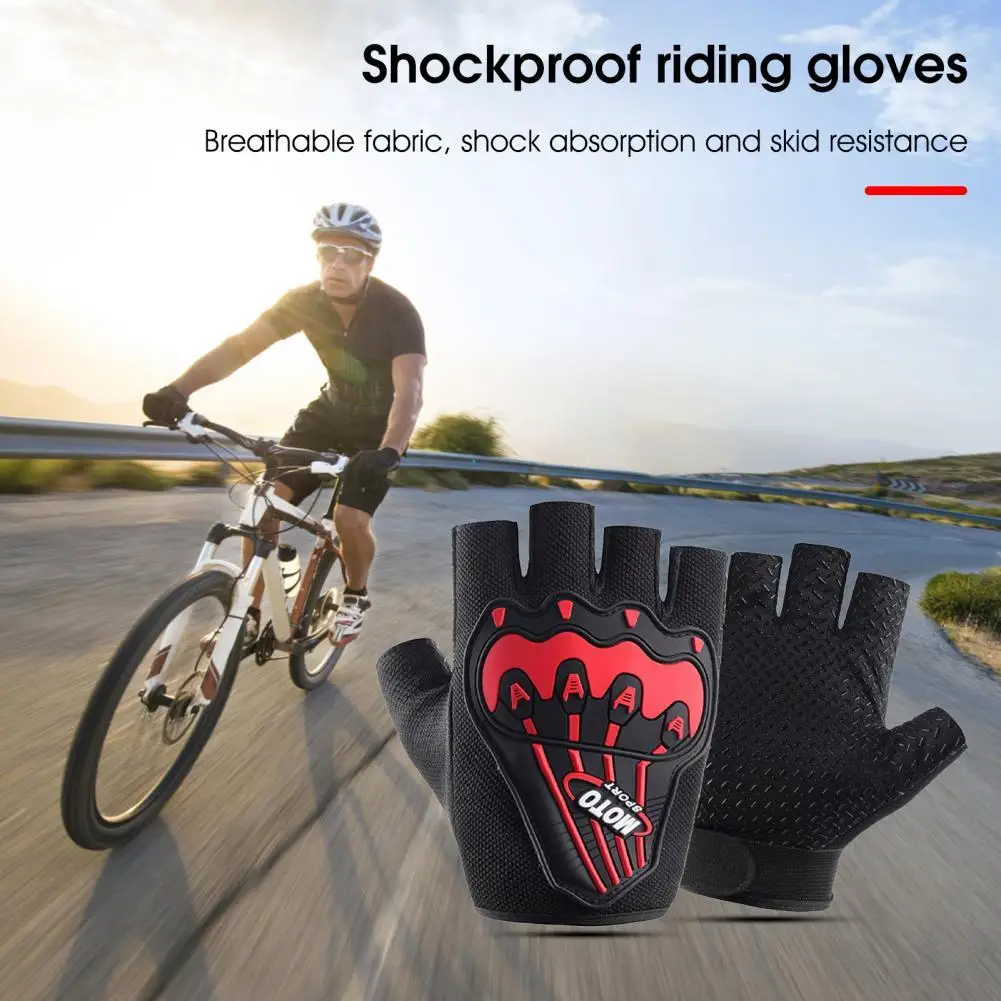 

Durable Sport Gloves Half Finger Accessories Practical Cool Fitness Gloves Bike Gloves Fitness Gloves 1 Pair