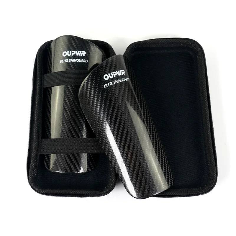 Oupower-Elite Углеродное волокно Футбольная щитка для голени сверхлегкая дышащая