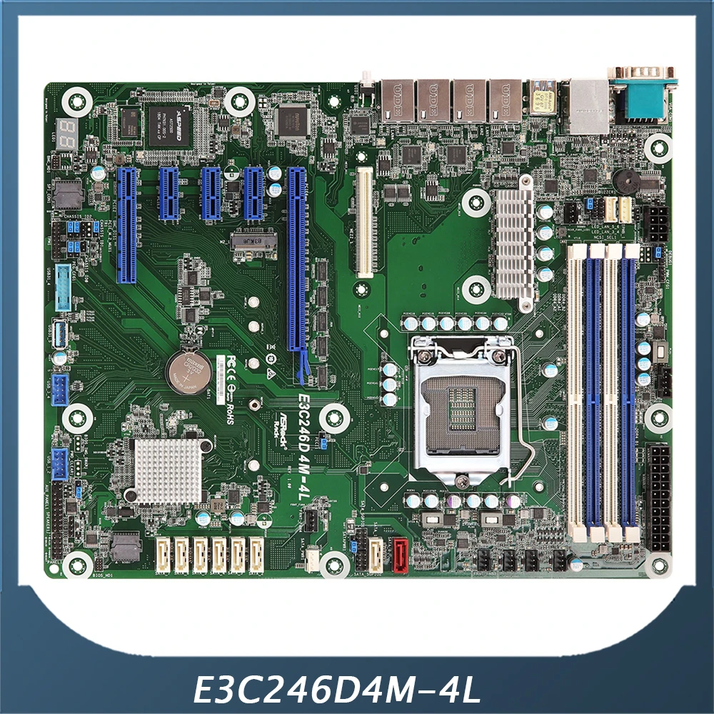 Server Motherboard For ASRock Rack For E3C246D4M-4L LGA1151 DDR4 Support E-2100/E-2200 Good Quality