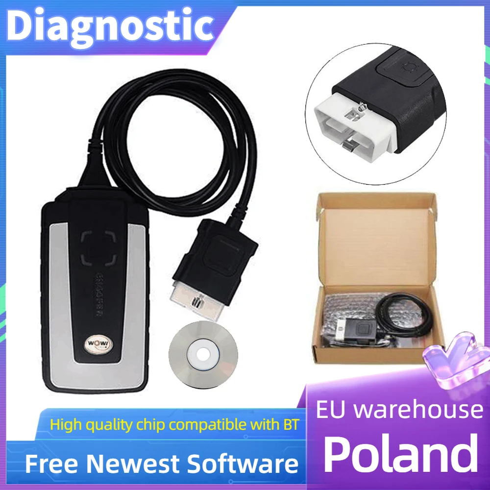 Автомобильный диагностический сканер WOW v5.008 R2, Bluetooth ds150e