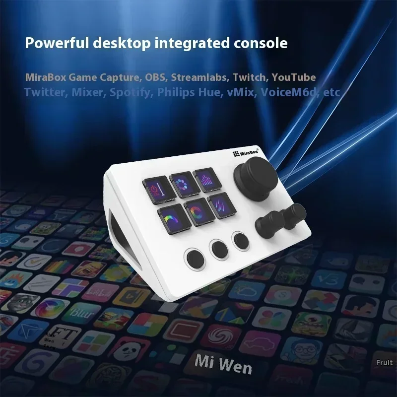 Mirabox N3 Streamdeck 12-клавишная мини-визуальная клавиатура с тремя многофункциональными