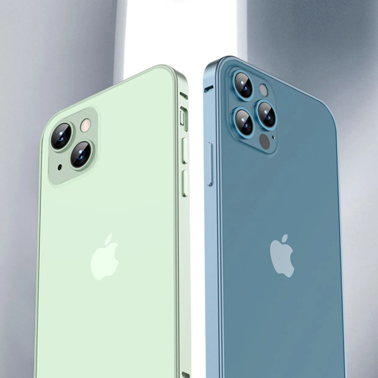 

Чехол для телефона iPhone13 с металлической рамкой, Модернизированная ударопрочная матовая задняя панель из поликарбоната для iPhone 13 Pro Max/13 Mini, ч...