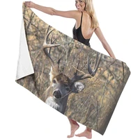 whitetail deer microfiber beach towel travel bath towel for yoga camping surfing swimming gym super soft quick dry blanket