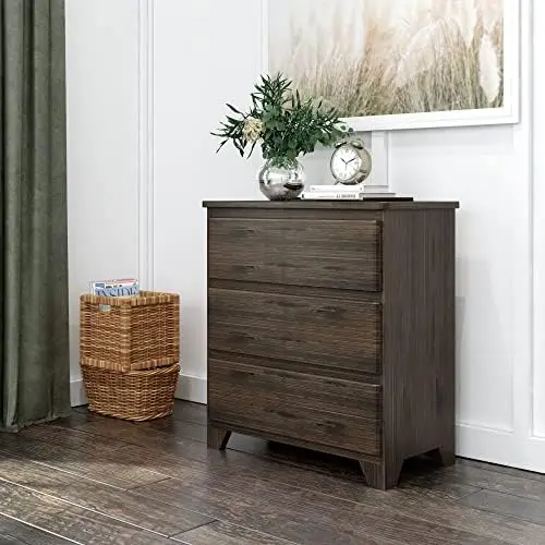 

& Lily Modern Farmhouse 3-Drawer Wood Dresser, Driftwood