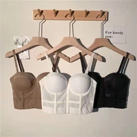 ladies tops fashionable outerwear all match corsets gathered three dimensional womens nightclub dance costumes mesh vests