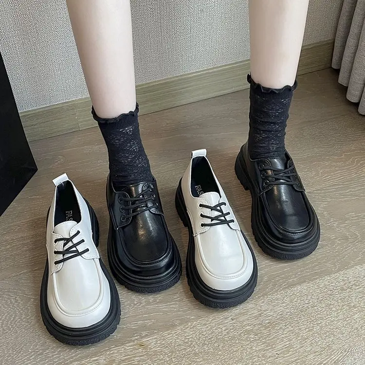 

Кроссовки женские на платформе, повседневные оксфорды, платформа, криперы, кожа, лето-осень