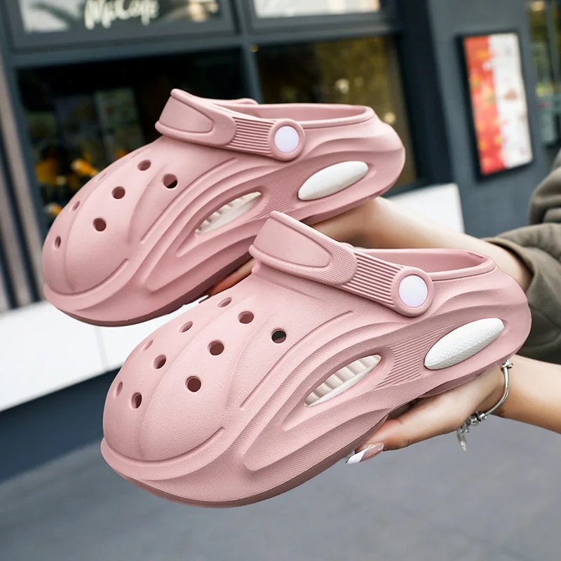 

Summer Sandal Breathable Couple Beach Hole Slippers Lightweight Sandals 2023 Male Thick Bottom Anti-slip Sandal Sandalias Hombre