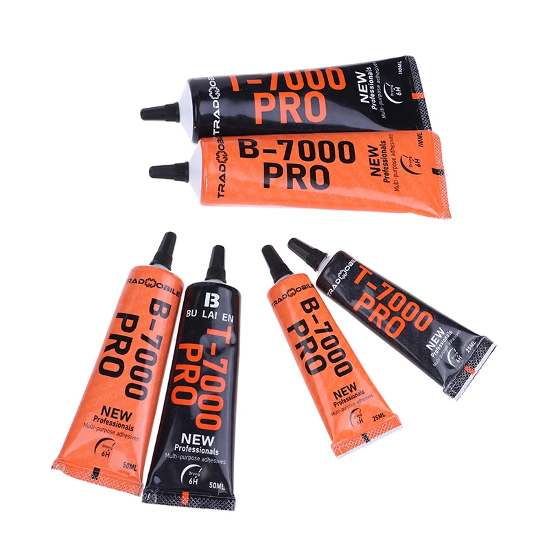 

25 мл, 50 мл, 110 мл, B7000, черная контактная клейкая рамка для ЖК-дисплея, склеивание экрана смартфона, клей для ремонта стекла