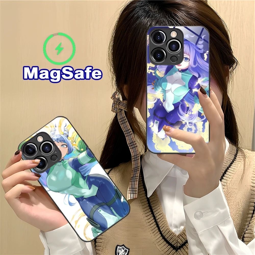 Чехол для iPhone 16 15 14 13 12 11 Pro Max Plus Mini MagSafe с функцией беспроводной зарядки