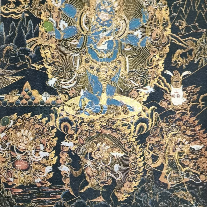 36" Тибетская вышитая ткань из шелка с буддистским Ваджрапани, Чана Дорже, тантка, живопись, фреска, медитационное панно для стены, домашний декор.