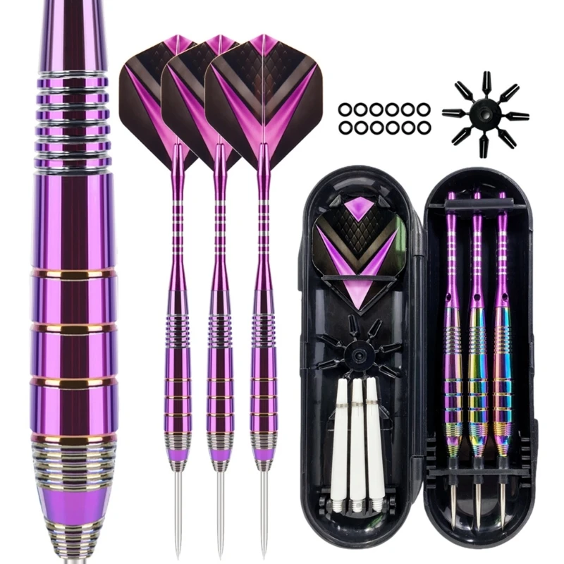 

3 Pack Steel Darts Professional Darts Standard 22 Grams With Aluminum Shafts, Iron Barrels Steel Tip & Additional Shafts