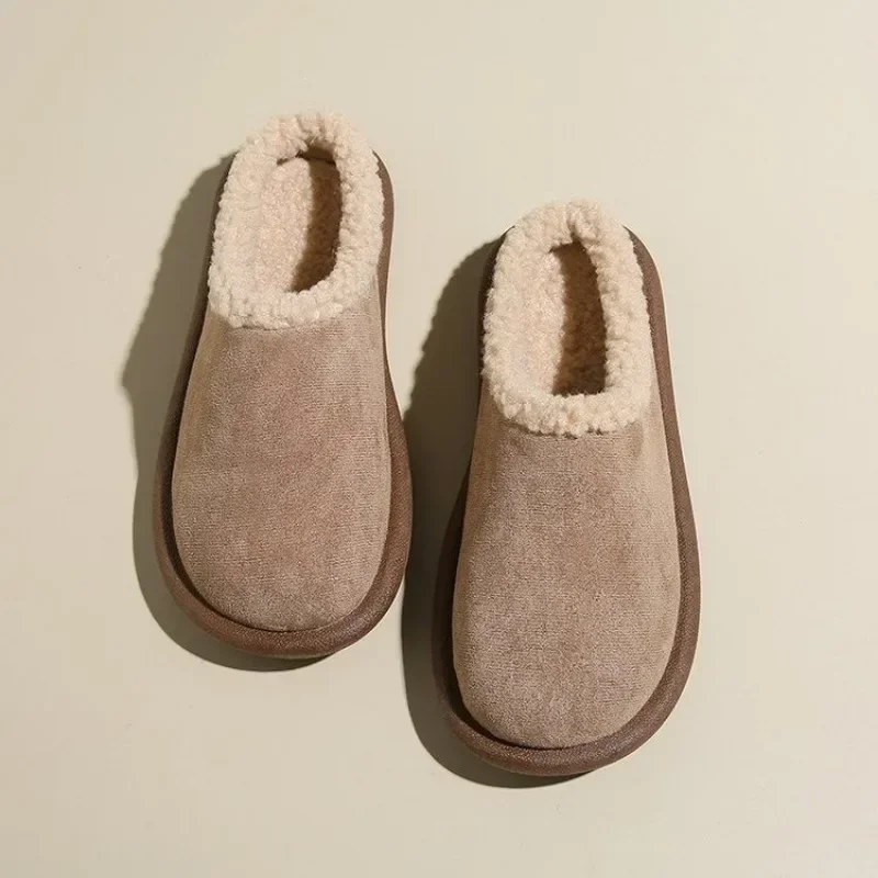 2024 высококачественная обувь женские тапочки с закрытым носком теплые
