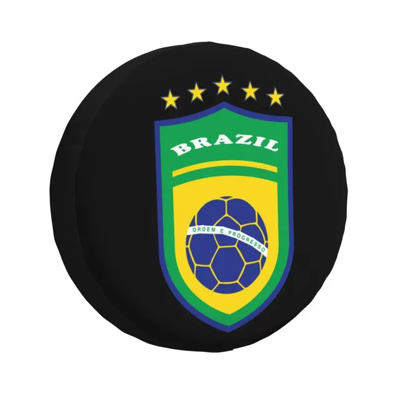 Изготовленный на заказ флаг Бразилии футбольный чехол для запасного колеса Toyota