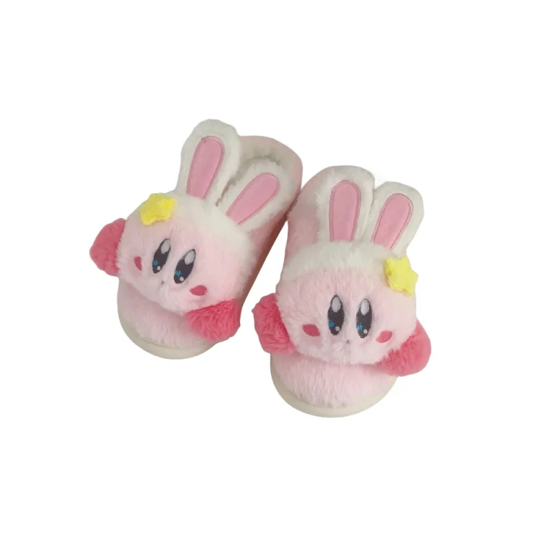 Новые милые симпатичные хлопковые тапочки Kirby домашние Нескользящие теплые для