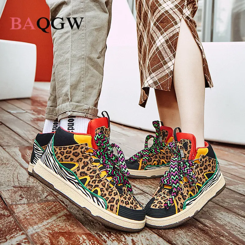 Мужские кроссовки с леопардовым принтом