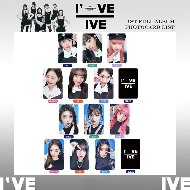 

6pcs IVE Photocard New Albums1’ve IVE Lomo Card Double-sided Yujin Gaeul Wonyoung LIZ Rei Leeseo Postcards Gift For Fans Kpop