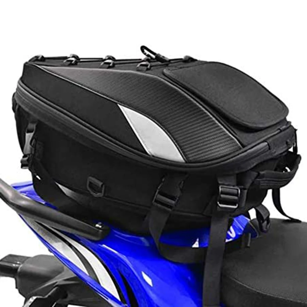 

Motorcycle Tail Bag Rear Rider Bag Wear-resistant Motorcycle Saddlebag Motorbike Camera Drinks Storage Riding Rear Luggage Bag