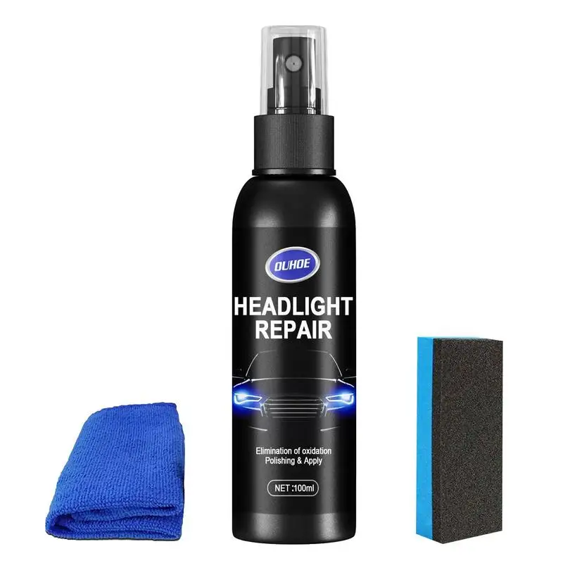 

Car Headlight Restoration Liquid 100ML Car Headlight Renewal Polish Headlight Restoration Spray Automotive Headlight Scratch