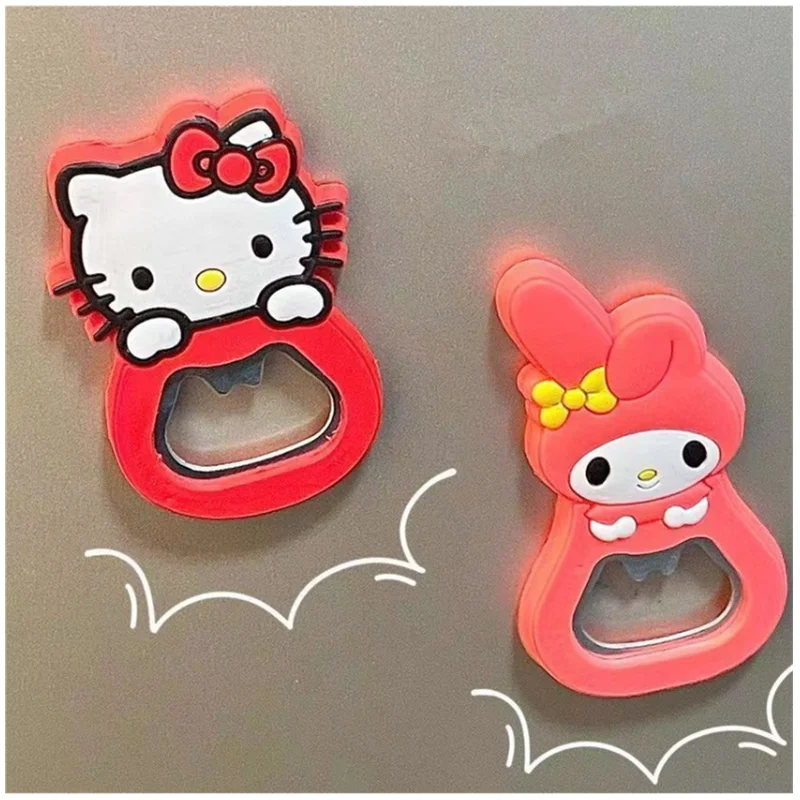 

Tomy Sanrio Hello Kitty Fridge Magnet Cartoon Beverage Beer Bottle Opener Girl Houseware Kawaii Creativity Magnetic Gift Toys