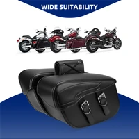 motorcycle saddlebag luggage storage leather tool side bags universal waterproof for honda for yamaha vstar for xl883 for vulcan