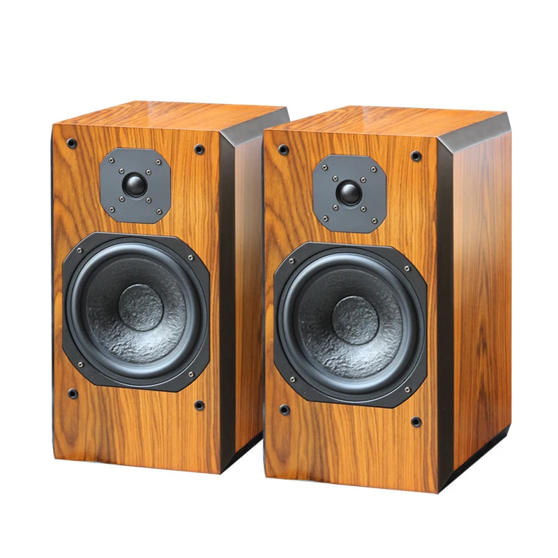 

200W Bookshelf Speaker 8 Inch 8ohm Fever Hifi Speaker Audio Passive Solid Wood Leather Wooden Home Speaker Sound Box