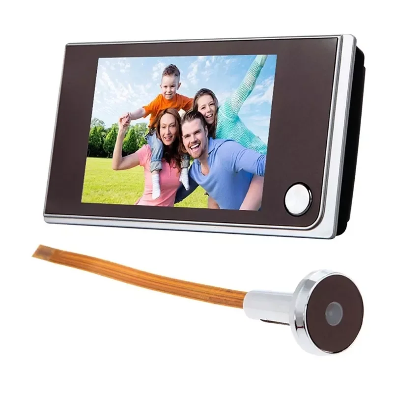

Door Peephole Viewer 3.5Inch LCD Screen 24 Hours Monitoring 120° Angle View Electronic Cat Eye Camera for Home Security