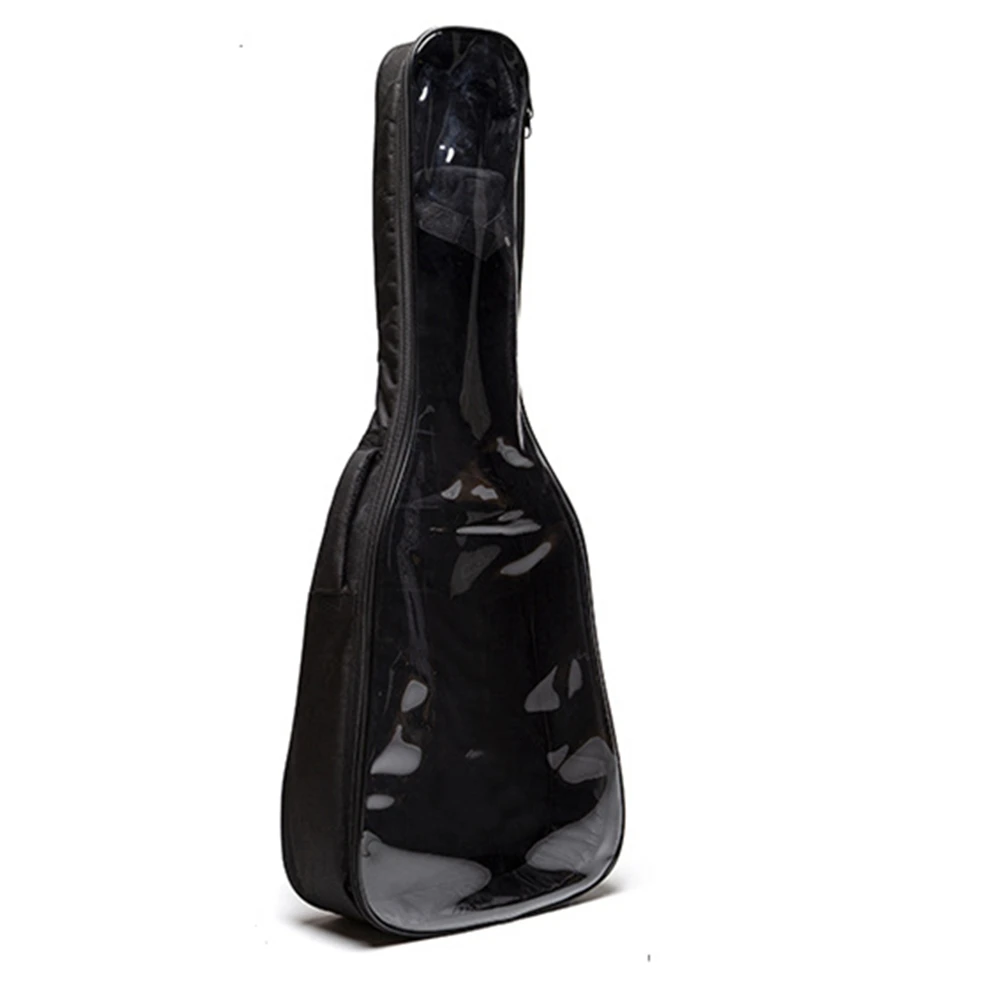 

Backpack Acoustic Guitar Bag Guitar Case Bag Padded Shoulder Straps Transparent Black Waterproof Outdoor Training