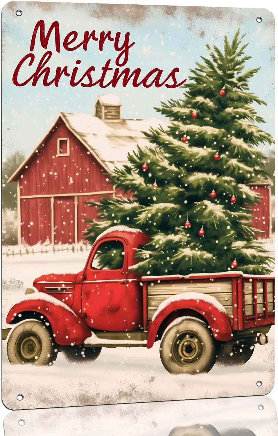 Vntage Farm Fresh Christmas Trees Metal Tn Sgn - Wnter Pne Кедр Fr Ель Cut &amp Carry Идеально подходит для дома