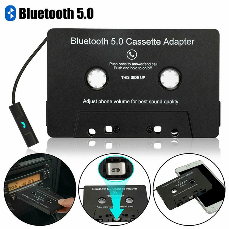 

1Pcs New Universal Bluetooth 5.0 Converter Car Tape MP3 Stereo Bluetooth Audio Cassette Car Music Accessories