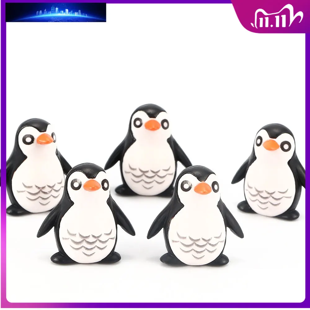 

Миниатюрная модель пингвина из смолы, 5 шт./лот, розыгрыши, игрушка, украшение для детей, подарки на день рождения, игрушка, дешевые вещи для п...