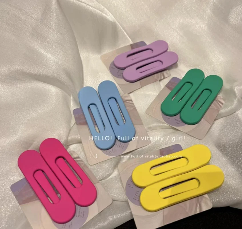 Ins Girl Heart Hair Clip Metal Bangs Hair Clip Side Clip Alloy  Claw Clip