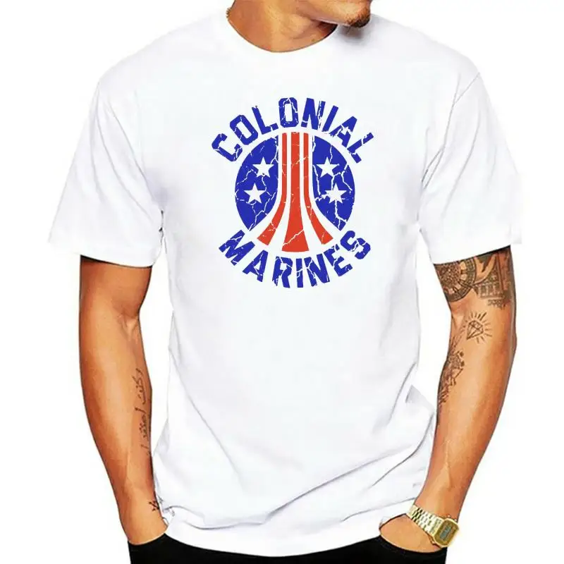 

COLONIAL MARINES MENS T-SHIRT CLASSIC ALIEN RETRO RIPLEY NOSTROMO WEYLAND (COL) Funny