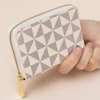 luxury short wallet women zipper coin purse mini print clutch fashion coin bag high quality small clutch