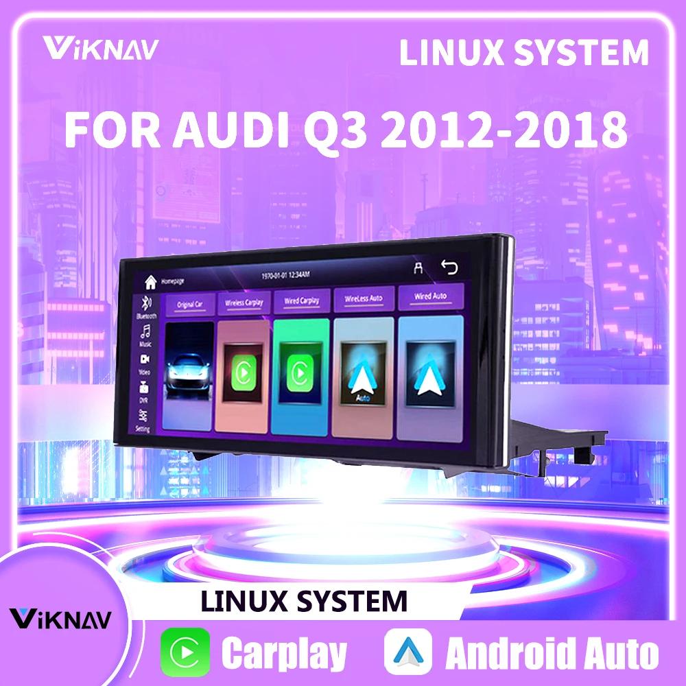 

Автомобильный радиоприемник Linux для Audi Q3 2012-2018, радио CarPlay, Беспроводная Автомобильная Мультимедийная навигация на Android, автомагнитола carplay