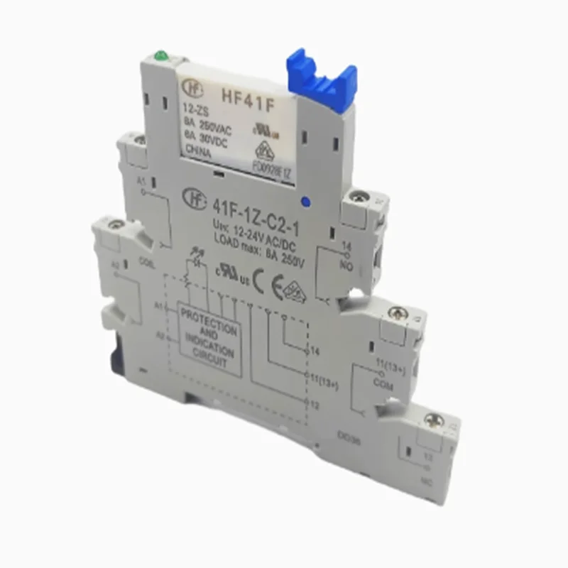 1 шт. 41F-1Z-C2-1 релейная розетка Hongfa + HF41F-12-ZST 41F-1Z-C2-1HF41F-24-ZST супер пластиковый модуль